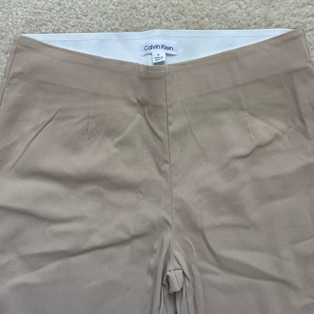 Calvin Klein tan work pants. Size 8, never been worn!